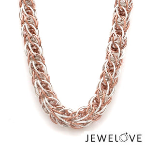 Heavy 3D Platinum Rose Gold Chain for Men JL PT CH 703-A   Jewelove.US