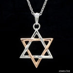 Load image into Gallery viewer, Star of David Platinum Rose Gold Pendant JL PT P 312   Jewelove.US
