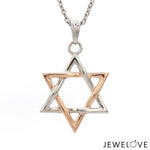 Load image into Gallery viewer, Star of David Platinum Rose Gold Pendant JL PT P 312   Jewelove.US
