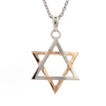 Load image into Gallery viewer, Star of David Platinum Rose Gold Pendant JL PT P 312   Jewelove.US
