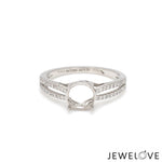 Load image into Gallery viewer, Platinum Diamond Split Shank Mounting Ring JL PT 1217-M   Jewelove.US
