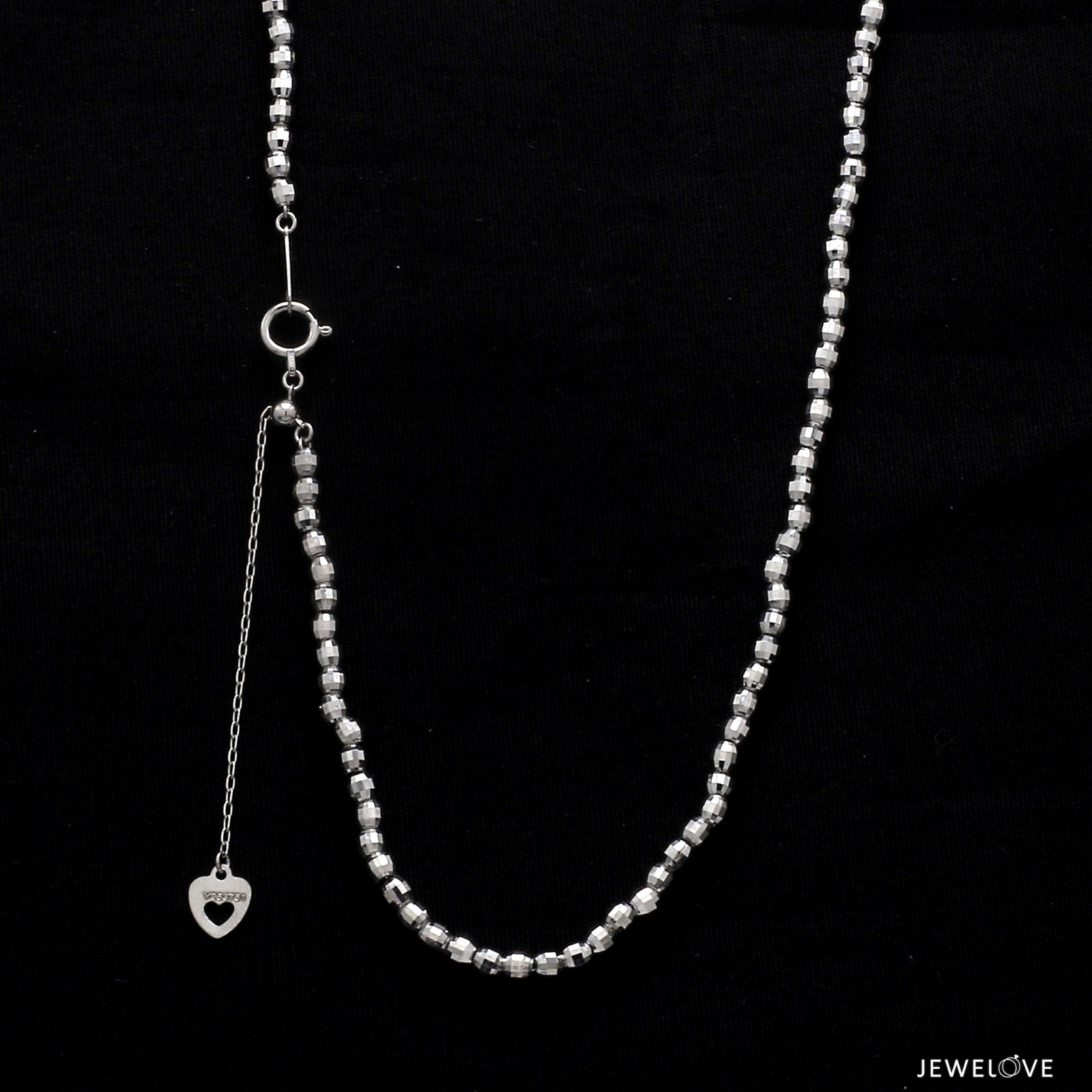 Japanese 2.5mm Platinum Chain with Diamond Cut Balls JL PT 742-A   Jewelove.US