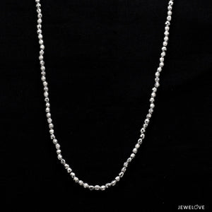 Japanese 2.5mm Platinum Chain with Diamond Cut Balls JL PT 742-A   Jewelove.US