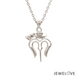 Load image into Gallery viewer, Customised Plain Platinum Shiv Ji Trishul Pendant JL PT P Trishul-1   Jewelove.US
