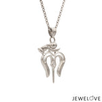 Load image into Gallery viewer, Customised Plain Platinum Shiv Ji Trishul Pendant JL PT P Trishul-1   Jewelove.US
