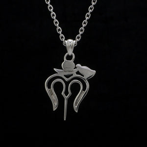 Customised Plain Platinum Shiv Ji Trishul Pendant JL PT P Trishul-1   Jewelove.US