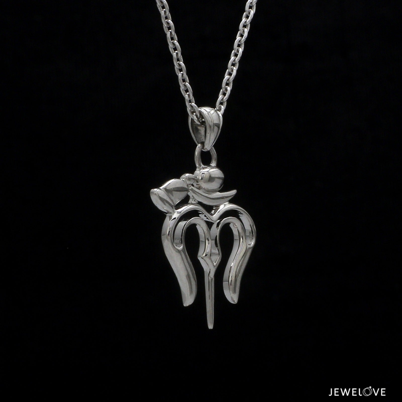 Customised Plain Platinum Shiv Ji Trishul Pendant JL PT P Trishul-1   Jewelove.US