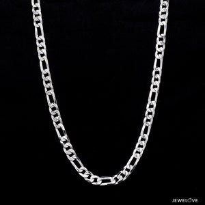 Japanese Figaro Platinum Sachin Chain with Diamond Cutting for Men JL PT CH 979   Jewelove.US