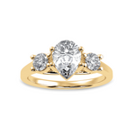 Load image into Gallery viewer, 70-Pointer Pear Cut Solitaire Diamond Accents 18K Yellow Gold Ring JL AU 1235Y-B   Jewelove.US
