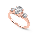 Load image into Gallery viewer, 30-Pointer Pear Cut Solitaire Diamond Accents18K Rose Gold Ring JL AU 1235R   Jewelove.US
