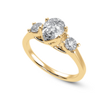 Load image into Gallery viewer, 30-Pointer Pear Cut Solitaire Diamond Accents 18K Yellow Gold Ring JL AU 1235Y   Jewelove.US
