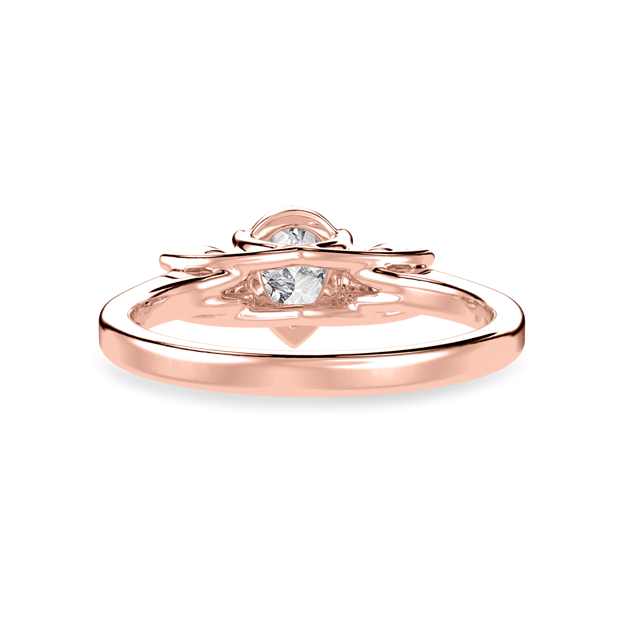 30-Pointer Pear Cut Solitaire Diamond Accents18K Rose Gold Ring JL AU 1235R   Jewelove.US