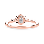 Load image into Gallery viewer, 30-Pointer Pear Cut Solitaire with Baguette Diamond Accents 18K Rose Gold Ring JL AU 1227R   Jewelove.US
