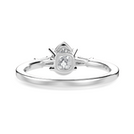 Load image into Gallery viewer, 30-Pointer Pear Cut Solitaire with Baguette Diamond Accents Platinum Ring JL PT 1227   Jewelove.US
