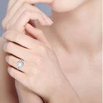 Load image into Gallery viewer, 0.50cts Solitaire Halo Diamond Split Shank Platinum Ring JL PT WB5798E   Jewelove.US
