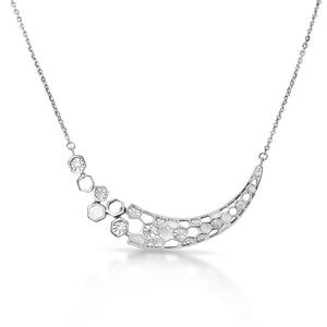 Plain Platinum Evara Crescent Pendant JL PT P 225   Jewelove.US