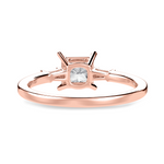 Load image into Gallery viewer, 30-Pointer Princess Cut Solitaire Baguette Diamond Accents 18K Rose Gold Ring JL AU 1211R   Jewelove.US
