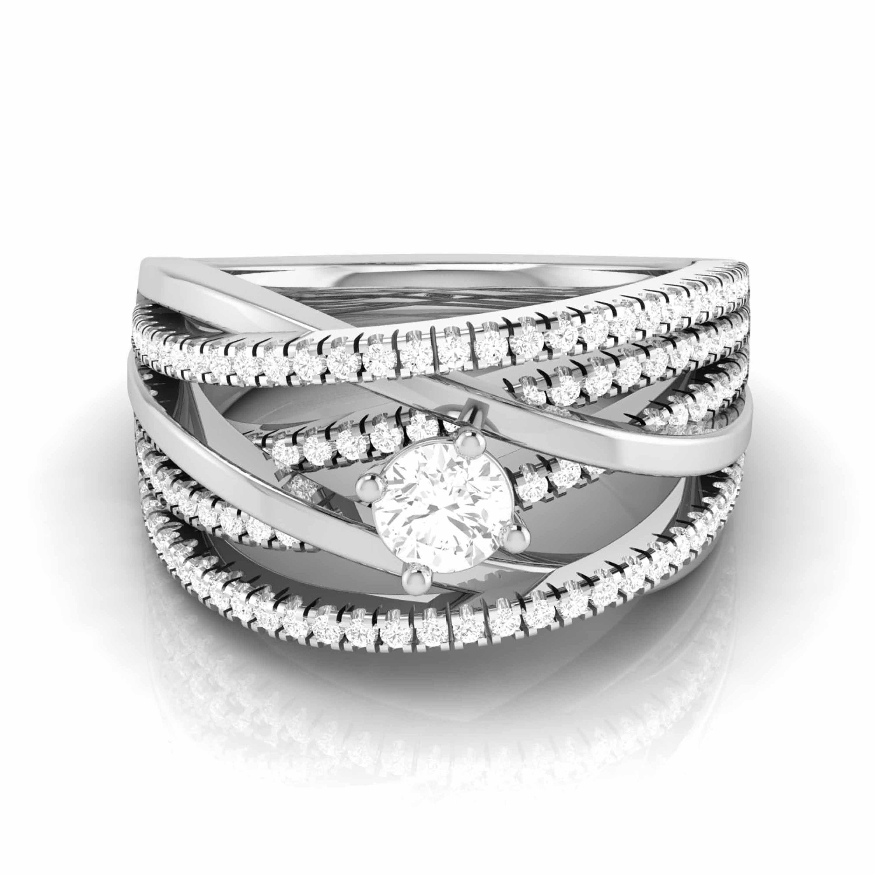 Designer Platinum Solitaire Engagement Ring for Women JL PT R-26  VVS-GH-Women-s-Band-only Jewelove.US