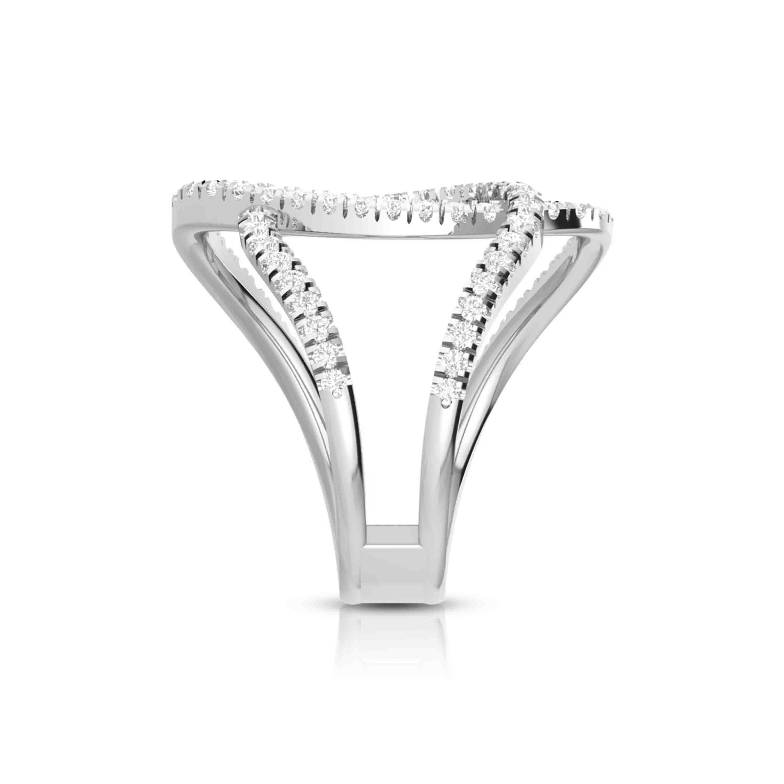 Platinum Ring with Diamonds for Women JL PT R-4   Jewelove.US