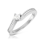 Load image into Gallery viewer, Platinum Diamond 10-Pointer Engagement Ring for Women JL PT R-61   Jewelove.US
