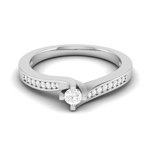 Platinum Diamond 10-Pointer Engagement Ring for Women JL PT R-61   Jewelove.US