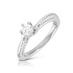 Load image into Gallery viewer, 15-Pointer Platinum Diamond Shank Engagement Ring for Women JL PT R-62   Jewelove.US
