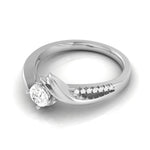 Load image into Gallery viewer, 0.30cts. Solitaire Diamond Twisted Shank Platinum Diamond Engagement Ring for Women JL PT R-64   Jewelove.US
