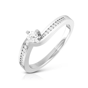 Platinum Dimoand Engagement Ring for Women JL PT R-70   Jewelove.US