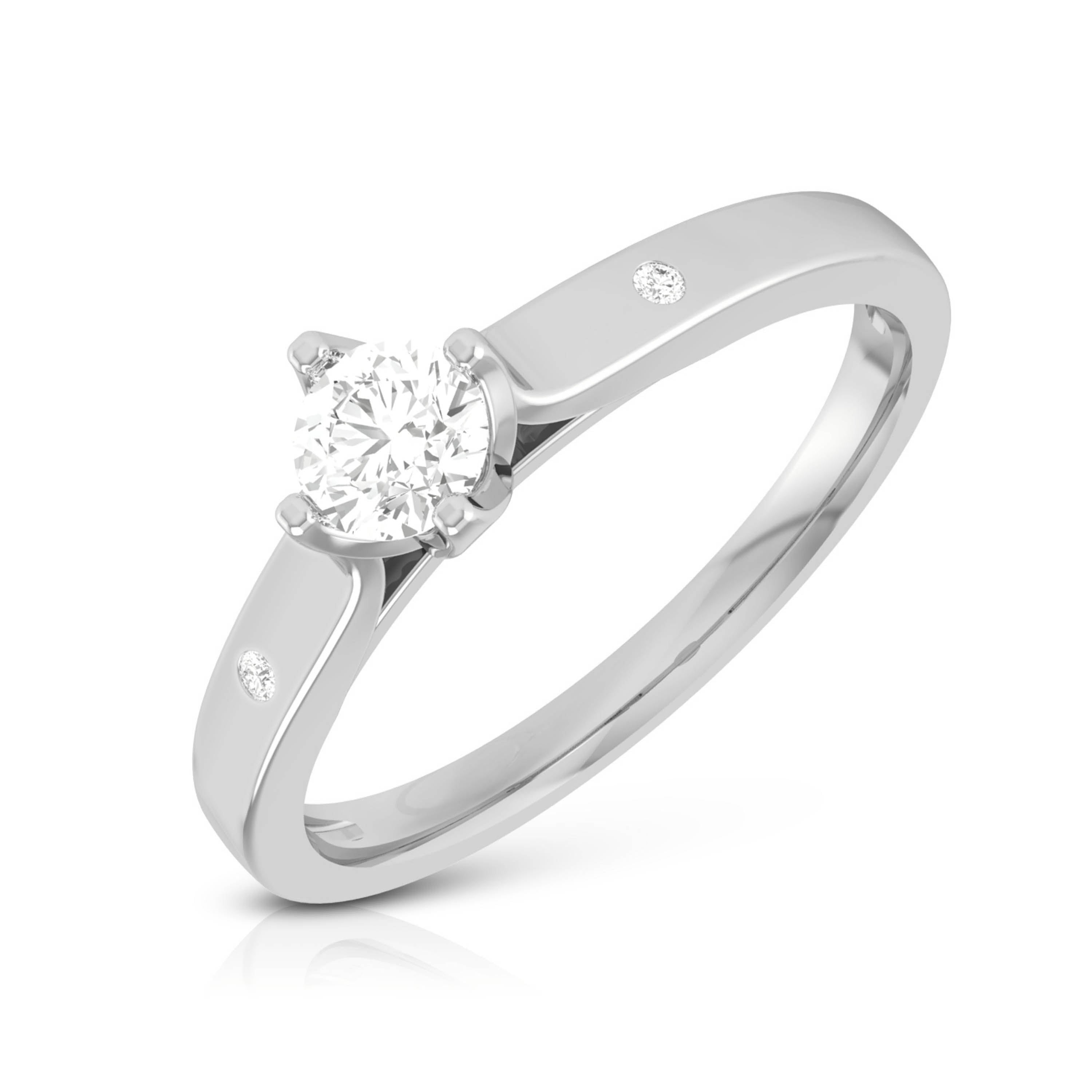 0.30cts Solitaire Diamond Platinum Engagement Ring for Women JL PT R-75   Jewelove.US