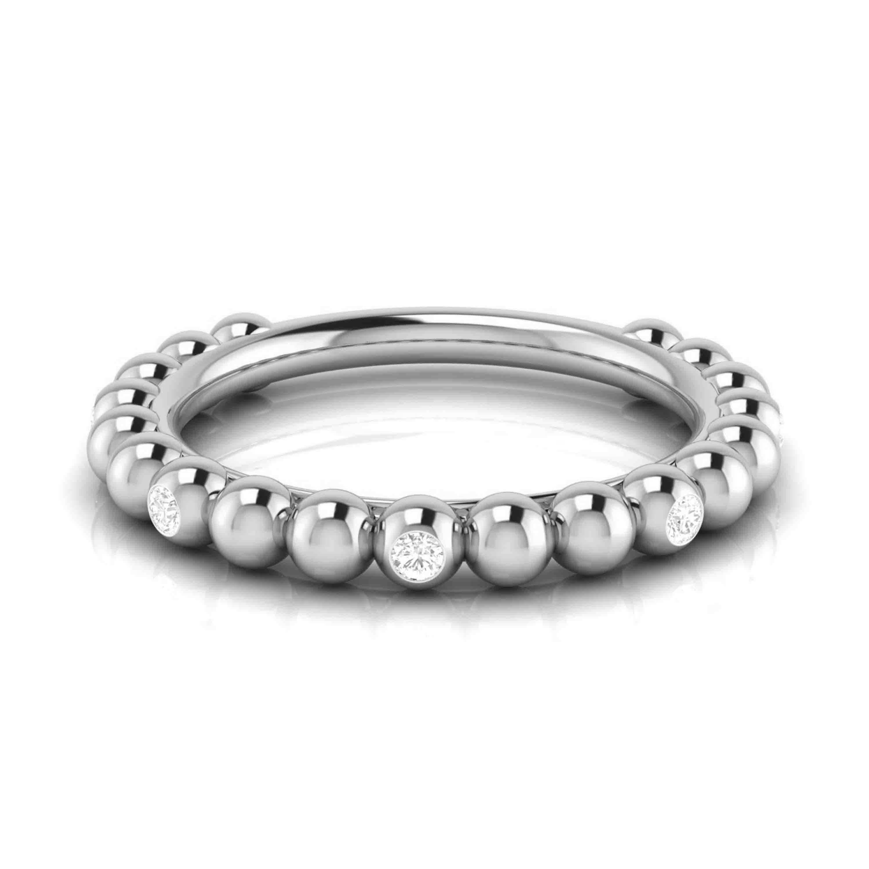 Platinum Infinity Ring with Diamonds for Women JL PT R-7   Jewelove.US