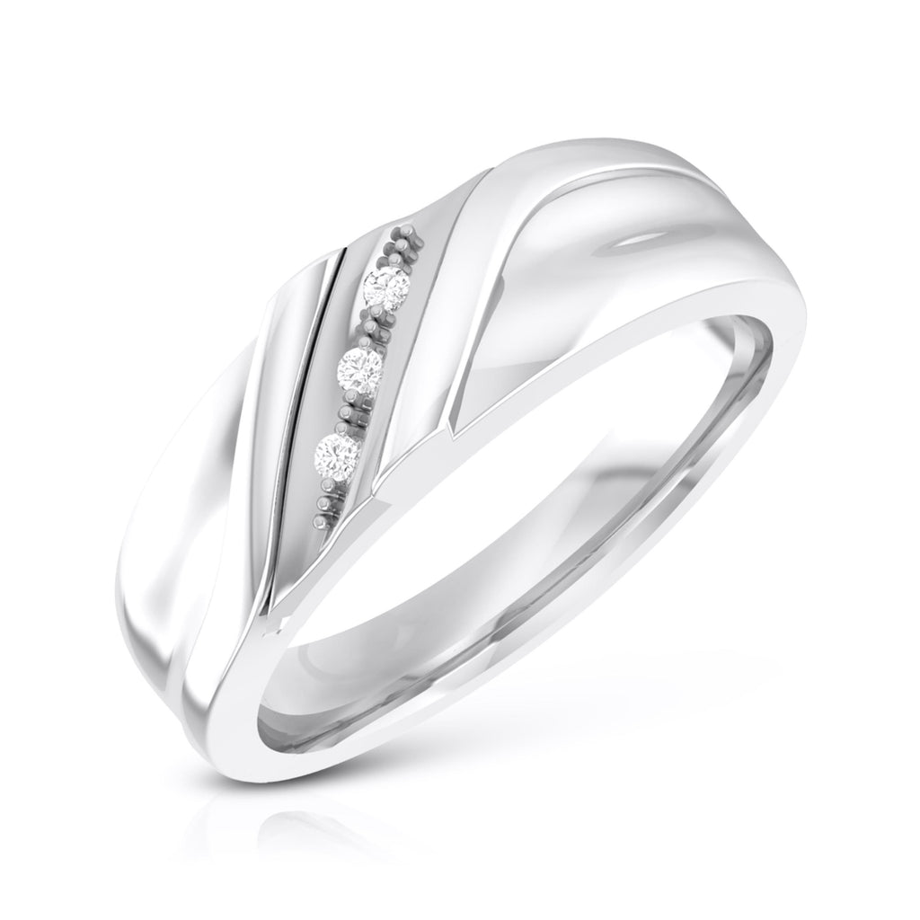 Designer 3 Diamond Platinum Ring for Women JL PT R-8036   Jewelove