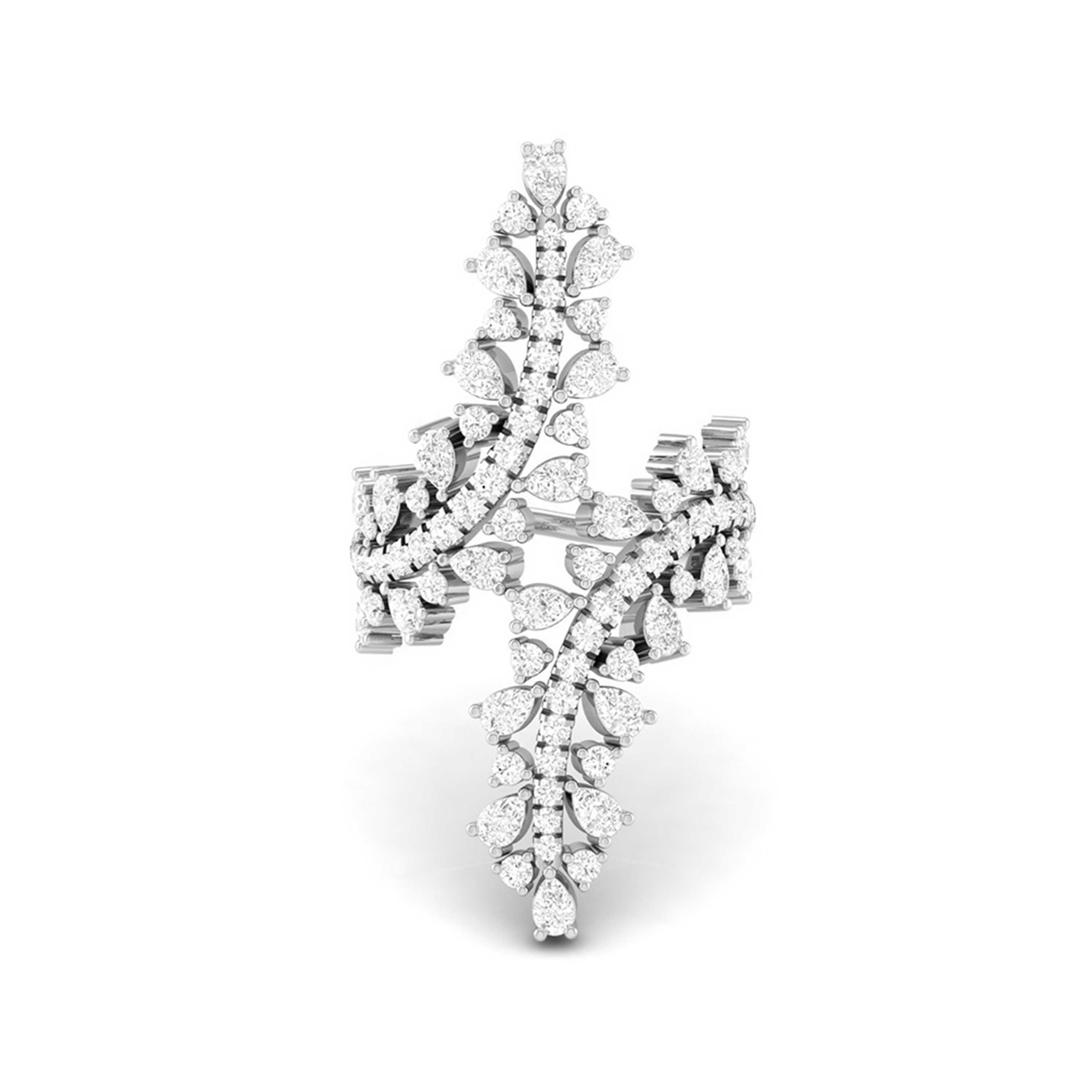 Platinum Pear Marquise Ring with Diamonds for Women JL PT DM 0058   Jewelove