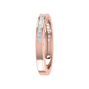 Half Eternity Rose Gold Princess Cut Diamond Ring JL AU RD RN 6764R   Jewelove.US