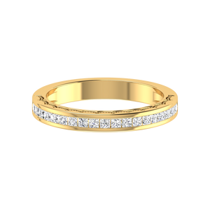 Half Eternity Yellow Gold Princess Cut Diamond Ring JL AU RD RN 6764Y   Jewelove.US