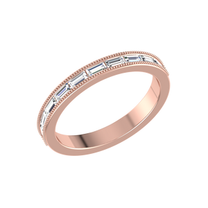 Half Eternity Rose Gold Baguette Diamond Ring JL AU RD RN 6852R   Jewelove.US