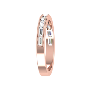 Half Eternity Rose Gold Baguette Diamond Ring JL AU RD RN 6852R   Jewelove.US