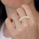 Load image into Gallery viewer, 15 Pointer Eternity Yellow Gold Diamond Wedding Ring JL AU RD RN 9272Y   Jewelove.US
