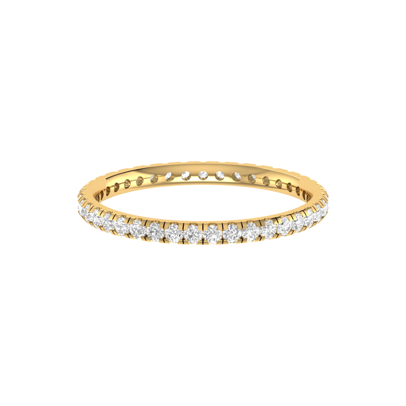 Full Eternity Yellow Gold Diamond Wedding Ring JL AU RD RN 9274Y   Jewelove.US