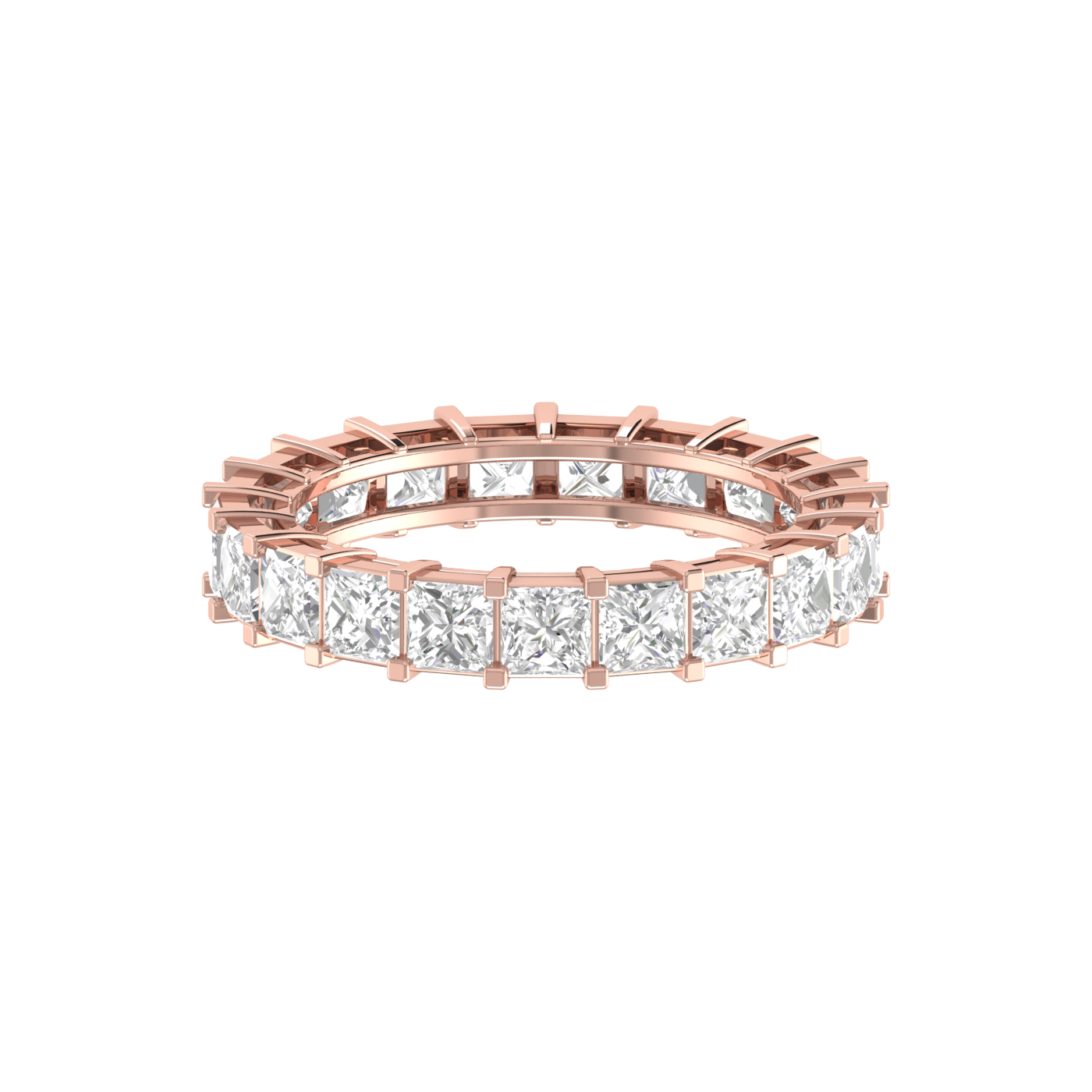 10 Pointer Rose Gold Princess Cut Diamond Engagement Ring JL AU RD RN 9278R-B   Jewelove.US