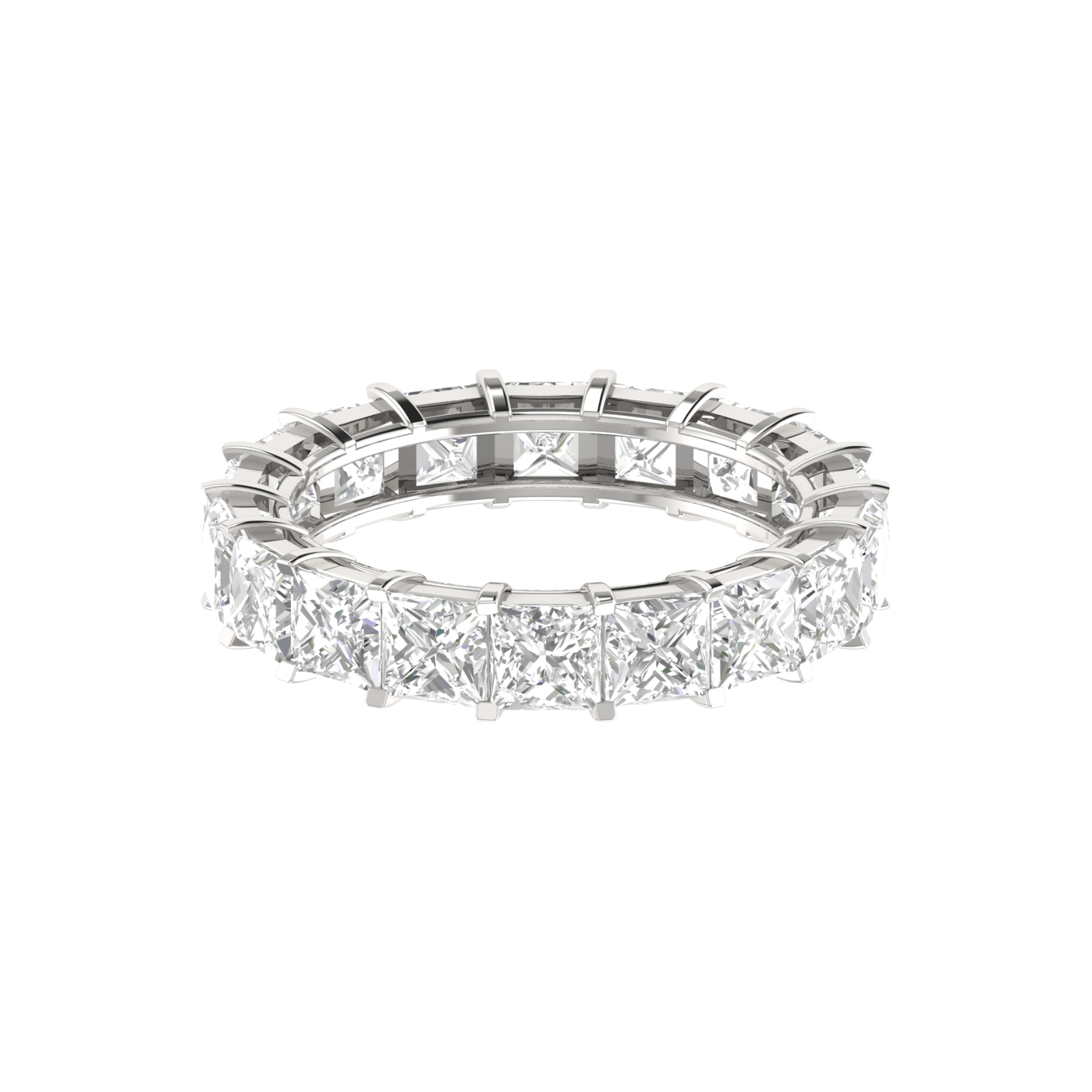 20 Pointer Eternity Princess Cut Diamond Platinum Wedding Ring for Women JL PT RD RN 9281-A   Jewelove