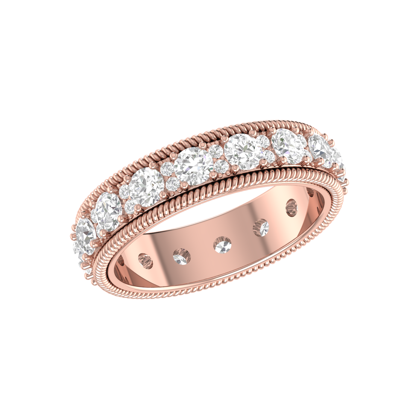 Eternity Rose Gold Diamond Wedding Ring for Women JL AU RD RN 9287R   Jewelove.US