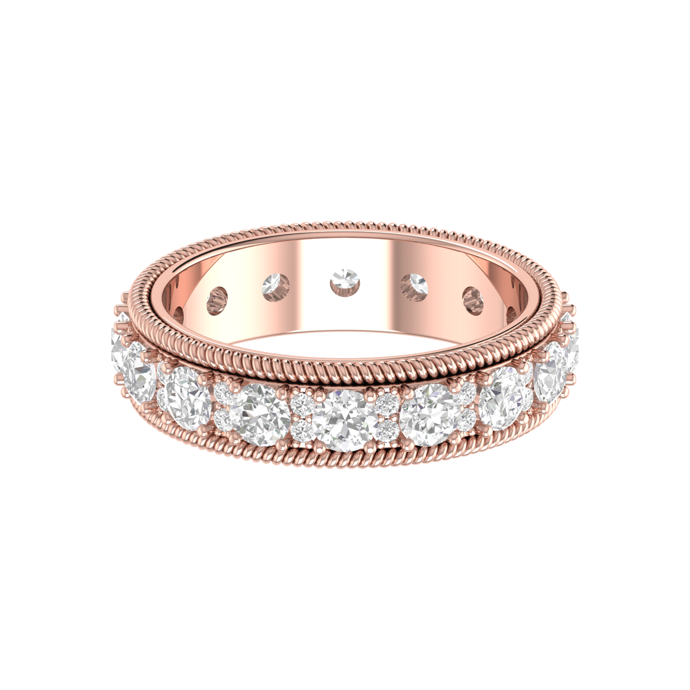 Eternity Rose Gold Diamond Wedding Ring for Women JL AU RD RN 9287R   Jewelove.US