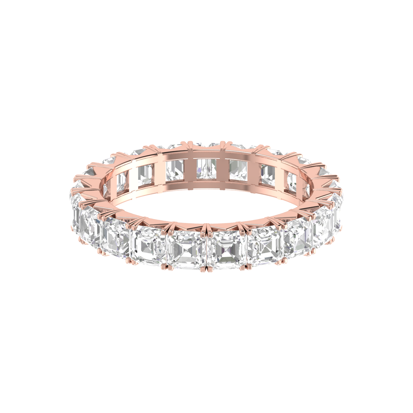 10 Pointer Eternity Rose Gold Princess Cut Diamond Engagement Ring JL AU RD RN 9294R-A   Jewelove.US