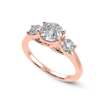 Load image into Gallery viewer, 50-Pointer Solitaire Diamond Accents 18K Rose Gold Ring JL AU 1229R-A   Jewelove.US
