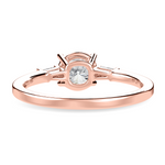 Load image into Gallery viewer, 0.30cts. Solitaire Baguette Diamond Accents 18K Rose Gold Ring JL AU 1209R   Jewelove.US
