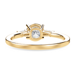 Load image into Gallery viewer, 0.50cts. Solitaire Baguette Diamond Accents 18K Yellow Gold Ring JL AU 1209Y-A   Jewelove.US
