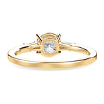 Load image into Gallery viewer, 0.70cts. Solitaire Baguette Diamond Accents 18K Yellow Gold Ring JL AU 1209Y-B   Jewelove.US
