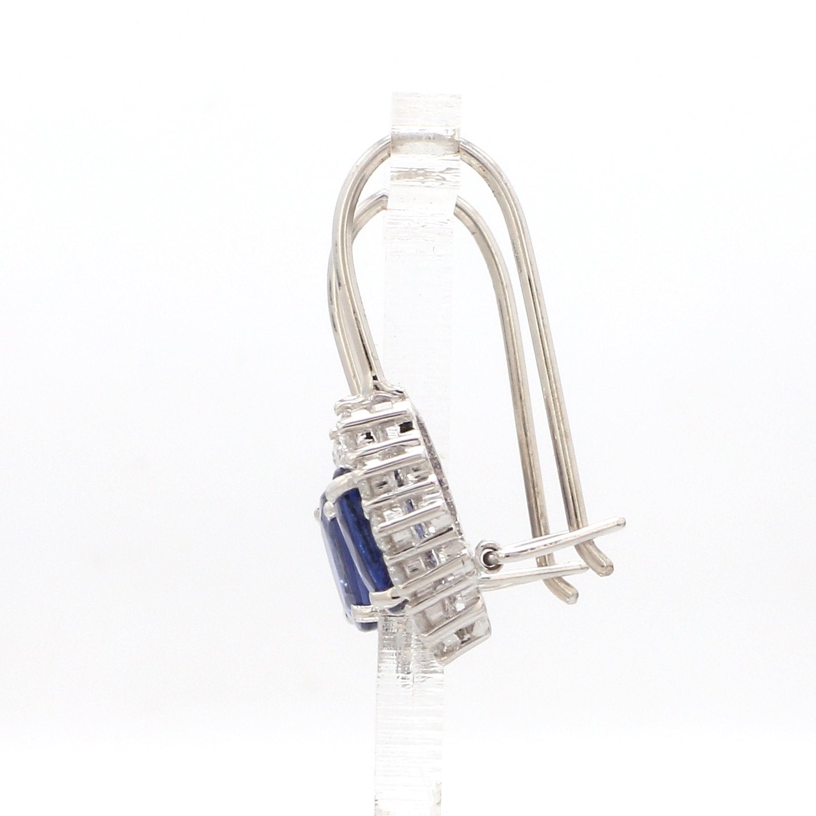 Beautiful Platinum Kyanite Earrings with Diamond for Women JL PT E 294   Jewelove.US