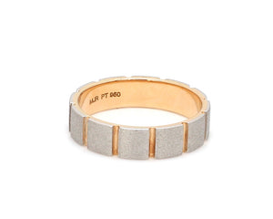 Platinum & Rose Gold Ring  for Men JL PT 1123