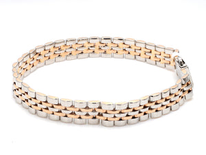 Platinum & Rose Gold Bracelet for Men JL PTB 1097   Jewelove.US